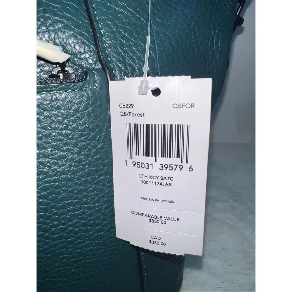 🔥🎁NWT! Coach KACEY Satchel Leather Handbag Forest C6229 Msrp:$350.00